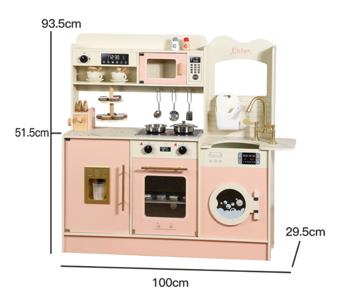 Cocina de Juguete de Madera con Luz y Sonido para Niños