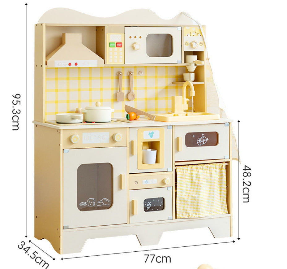 Cocina de Juguete de Madera con Luz y Sonido para Niños