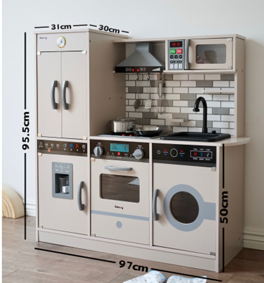 Cocina de Juguete de Madera con Luz y Sonido para Niños