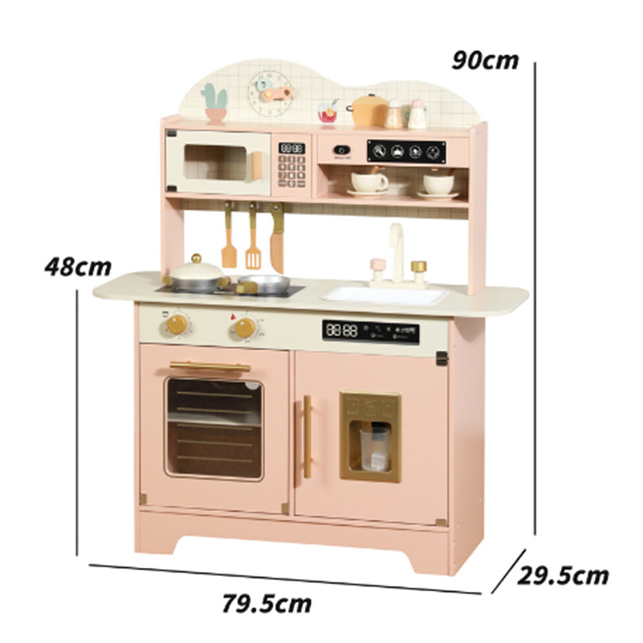 Cocina de Juguete de Madera con Luz y Sonido para Niños