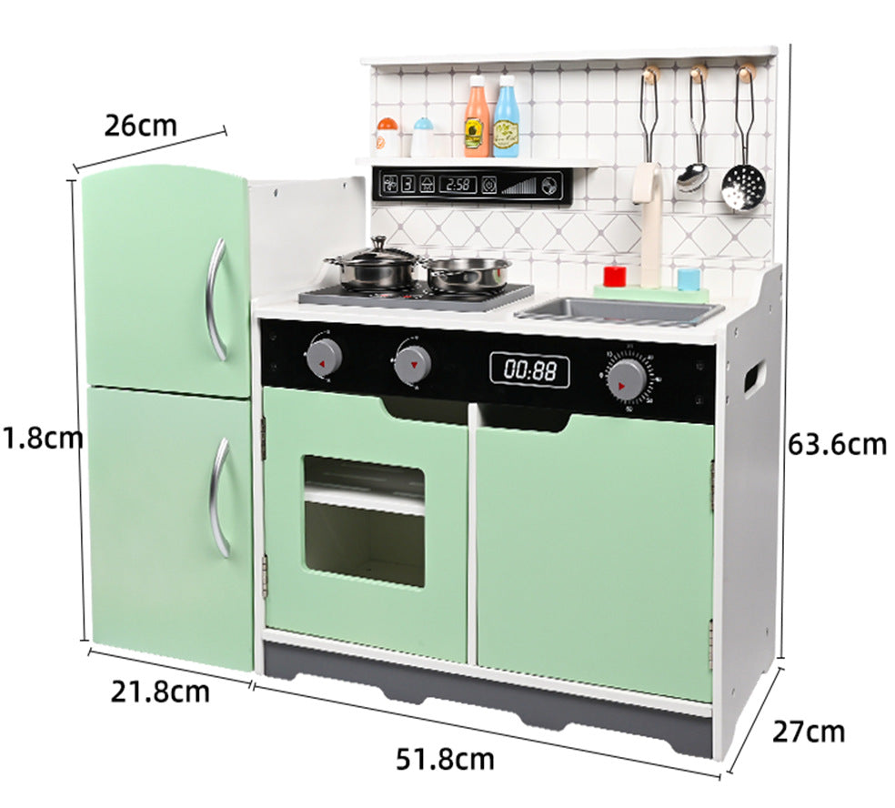 Cocina de Juguete de Madera con Luz y Sonido para Niños