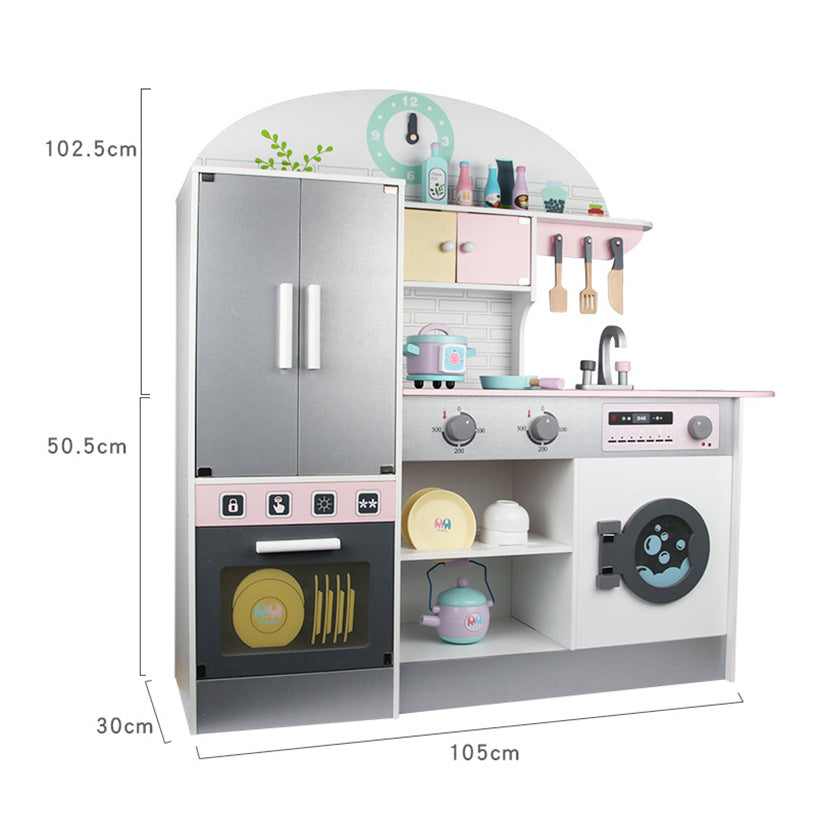 Cocina de Juguete de Madera con Luz y Sonido para Niños
