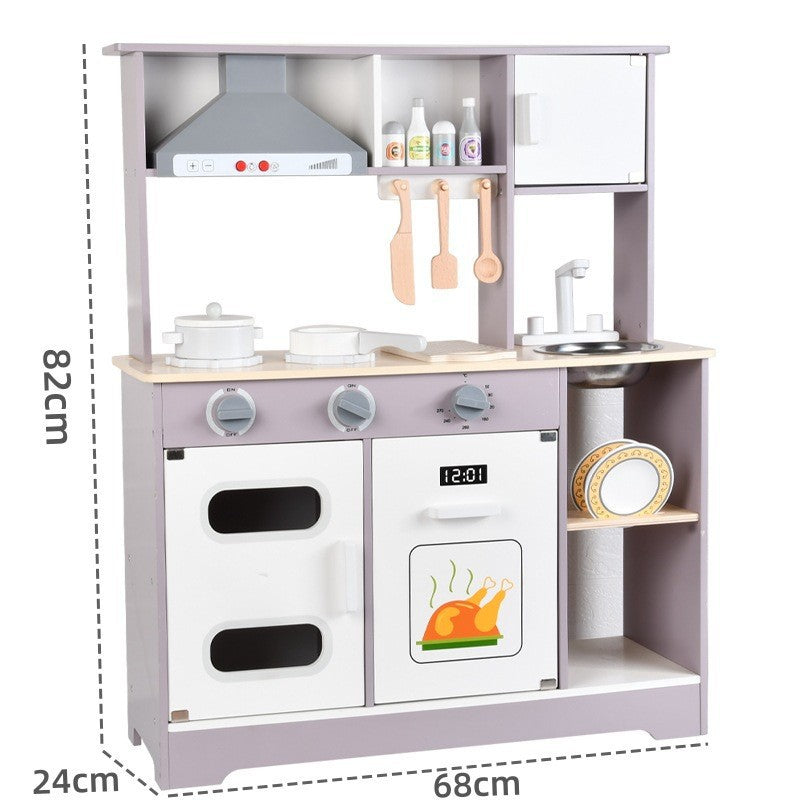 Cocina de Juguete de Madera con Luz y Sonido para Niños