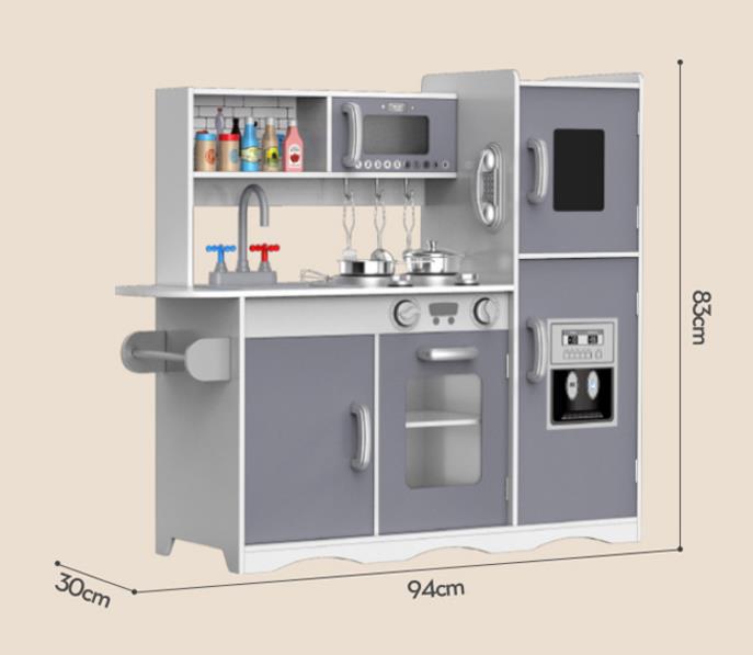 Cocina de Juguete de Madera con Luz y Sonido para Niños
