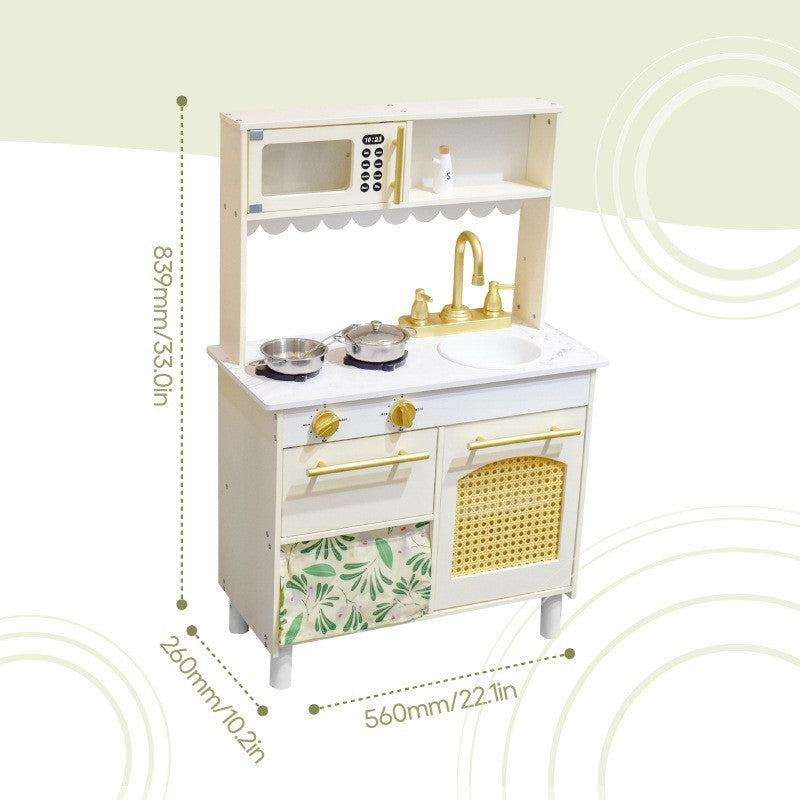 Cocina de Juguete de Madera con Luz y Sonido para Niños
