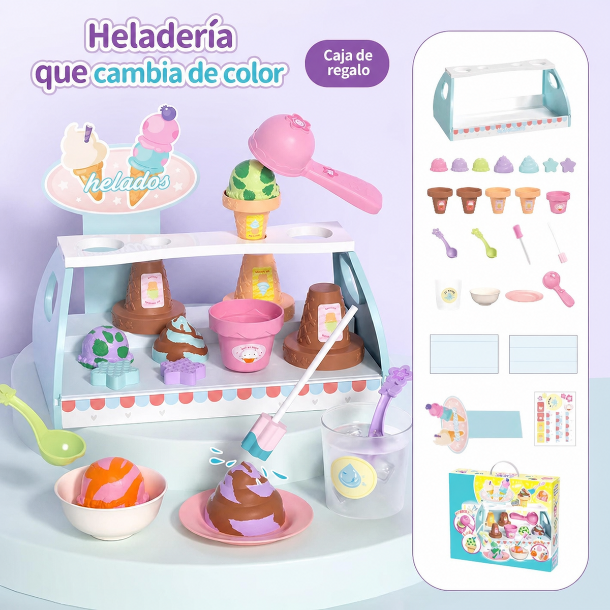 Juego de Cocina Mágico que Cambia de Color para Niños