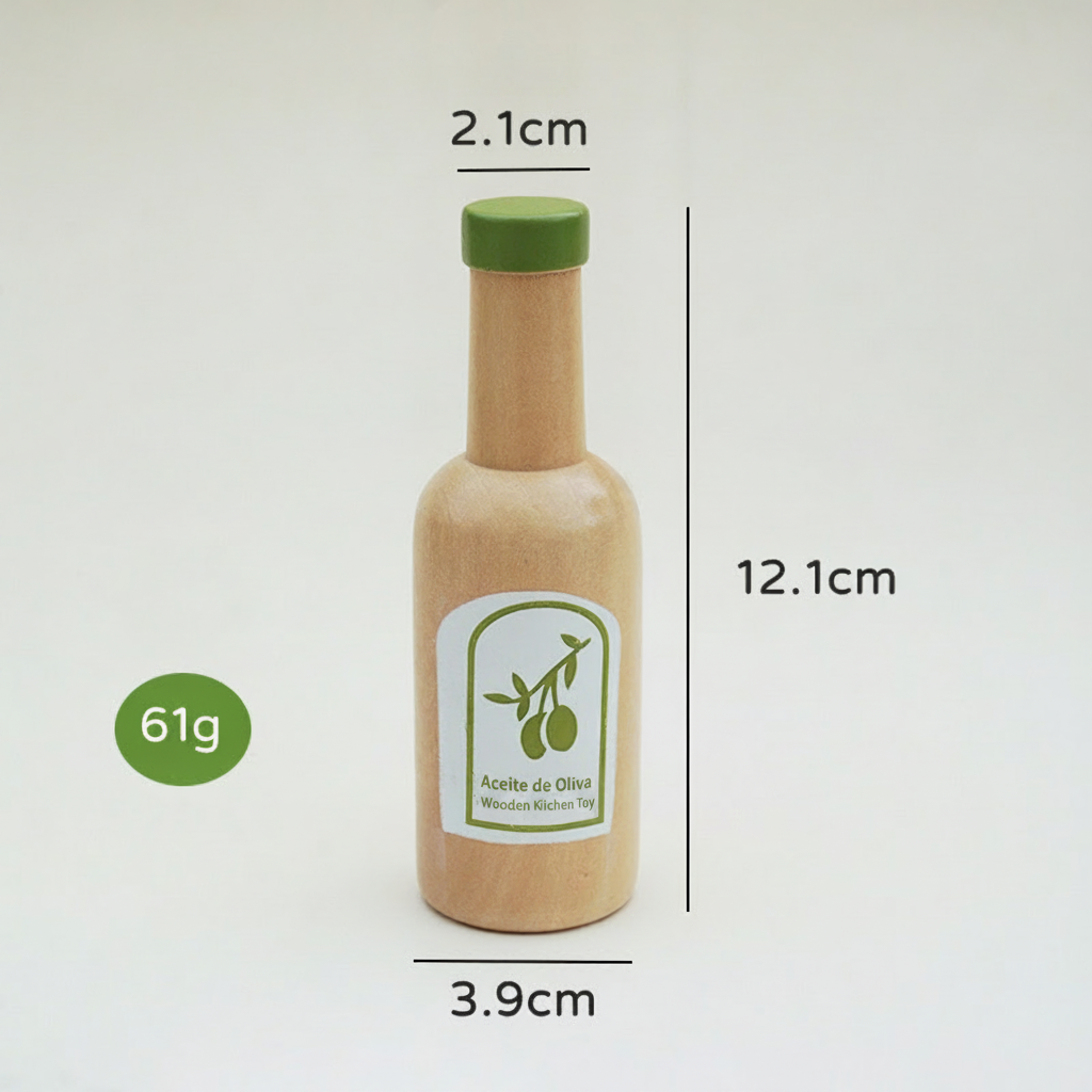 Botellas de cocina de madera juego de roles niños - 4