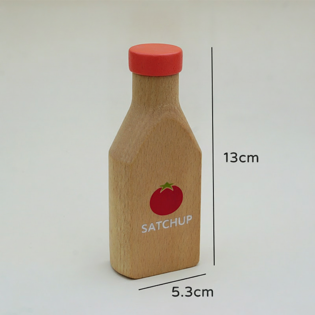 Botellas de cocina de madera juego de roles niños - 9