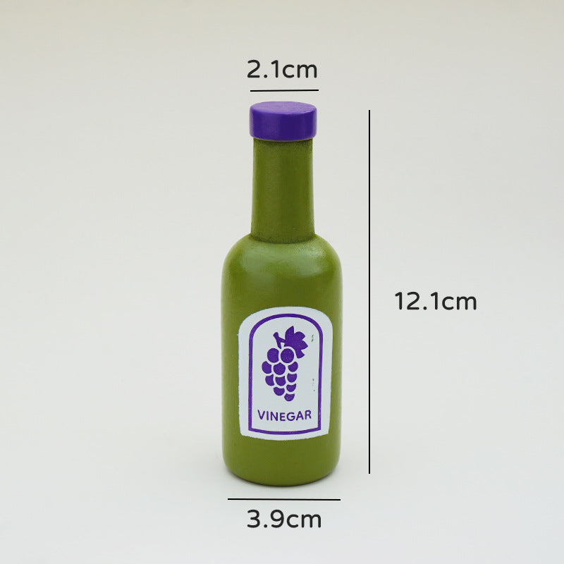 Botellas de cocina de madera juego de roles niños