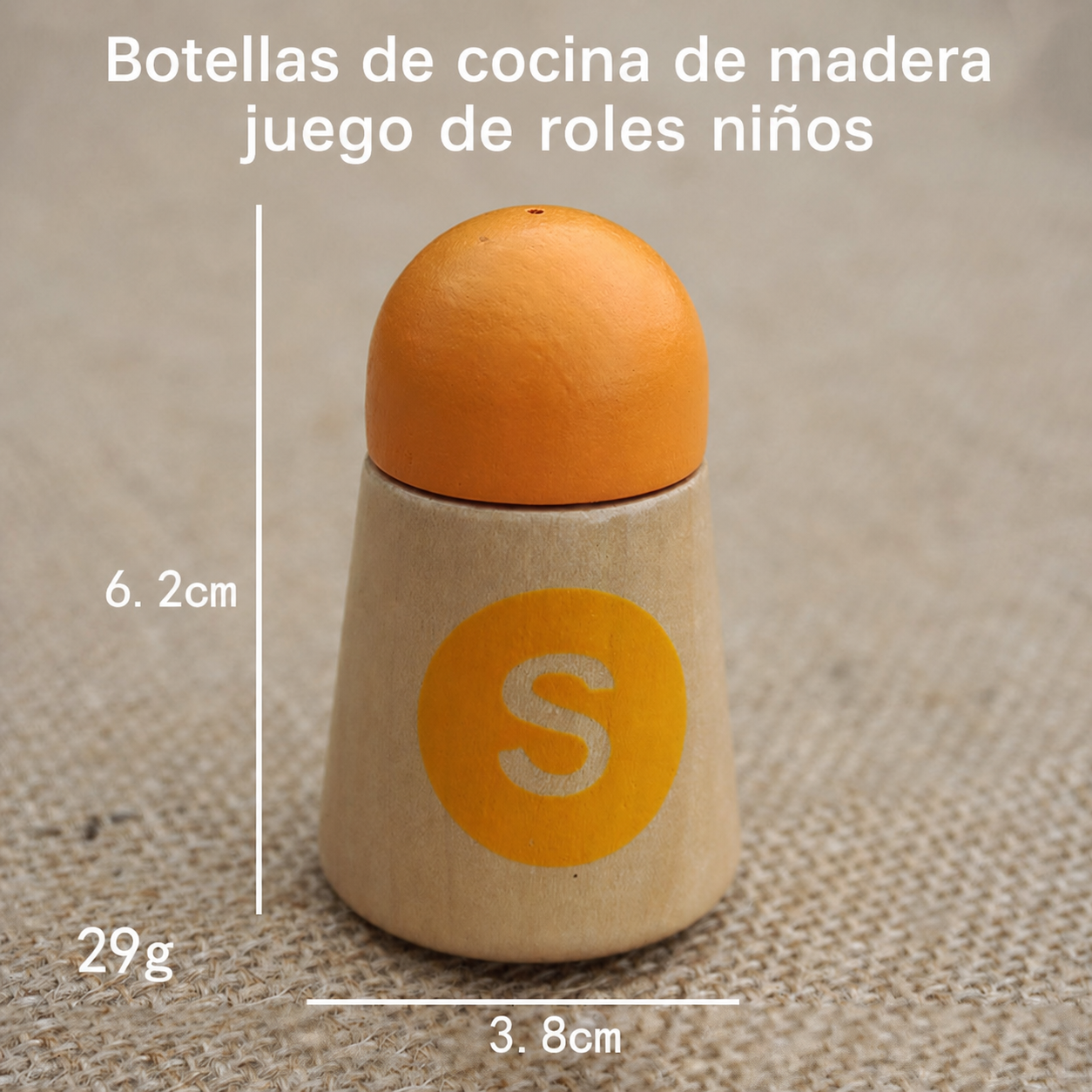 Botellas de cocina de madera juego de roles niños