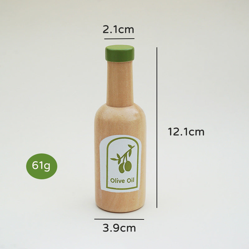 Botellas de cocina de madera juego de roles niños