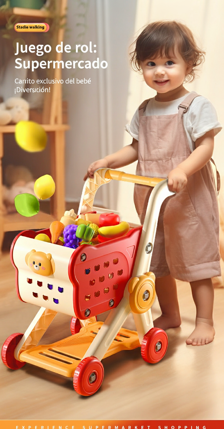 Carrito de Supermercado de Juguete para Niños 4-6 años - 11