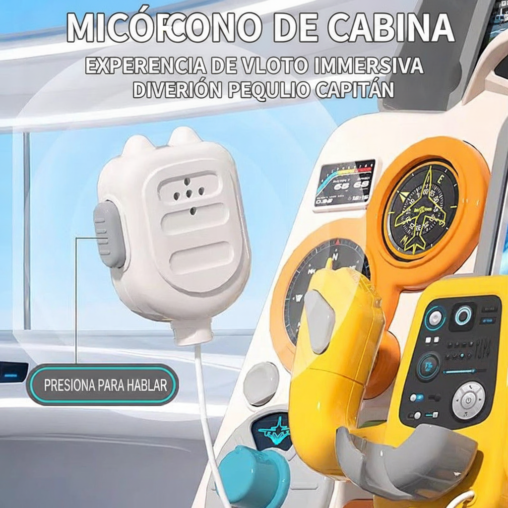Cabina de Piloto Simulada para Niños 4-6 Años - 4