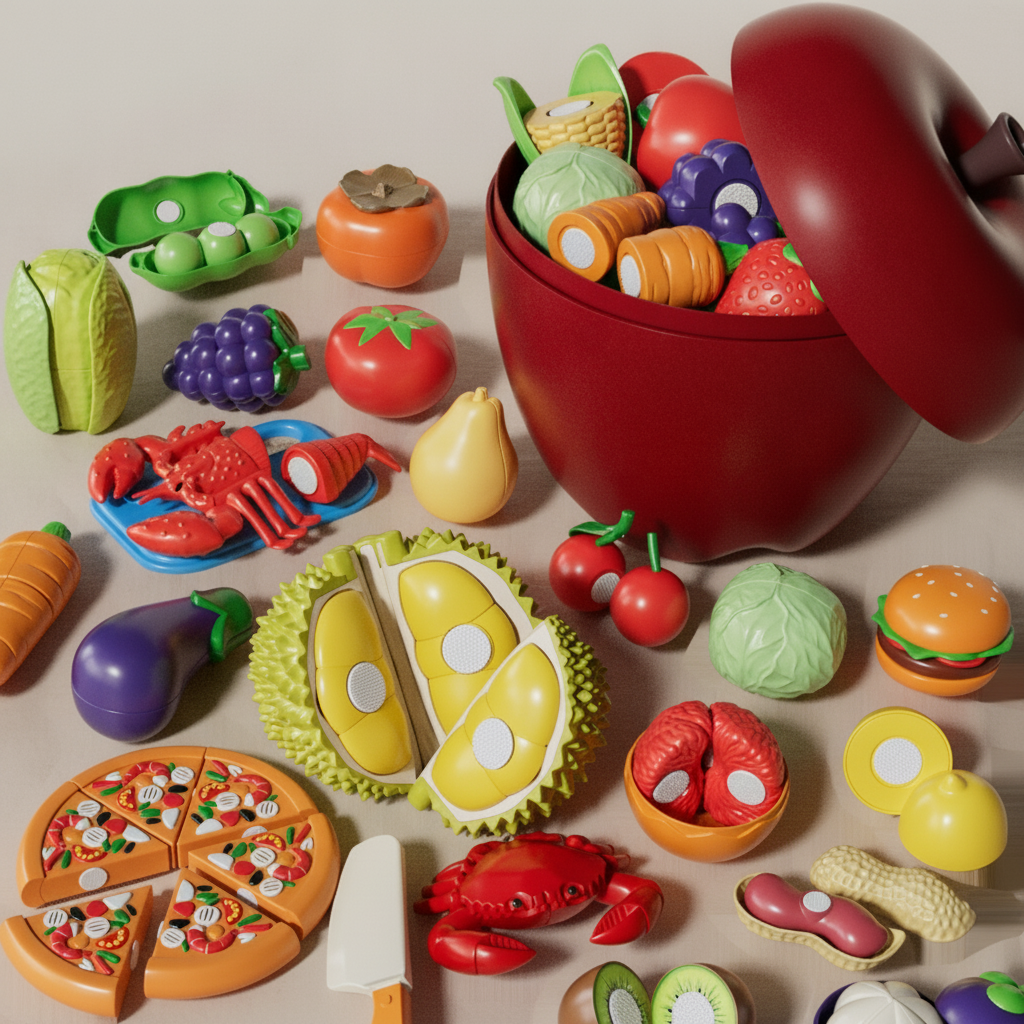 Juguete de cortar frutas y verduras para niños 3-6 años - 2