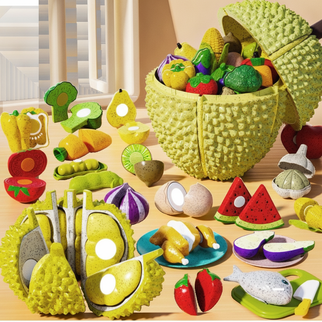 Juguete de cortar frutas y verduras para niños 3-6 años - 4