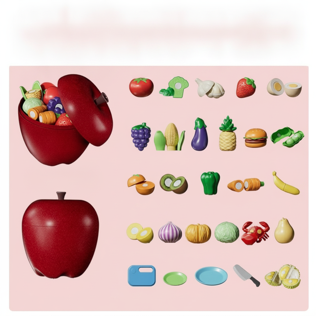 Juguete de cortar frutas y verduras para niños 3-6 años - 9