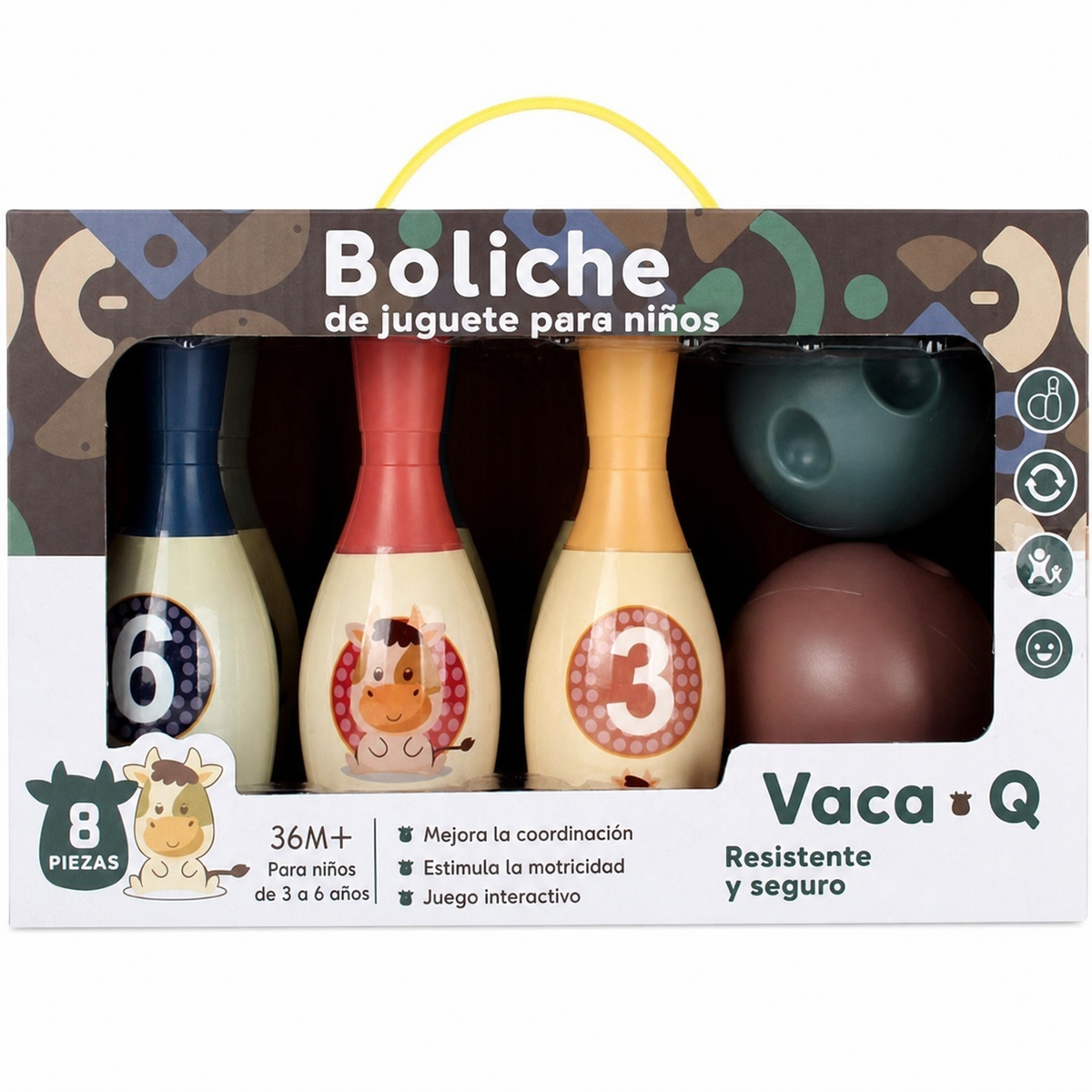 Boliche de Juguete para Niños Set 6 Pinos y 2 Bolas - 2