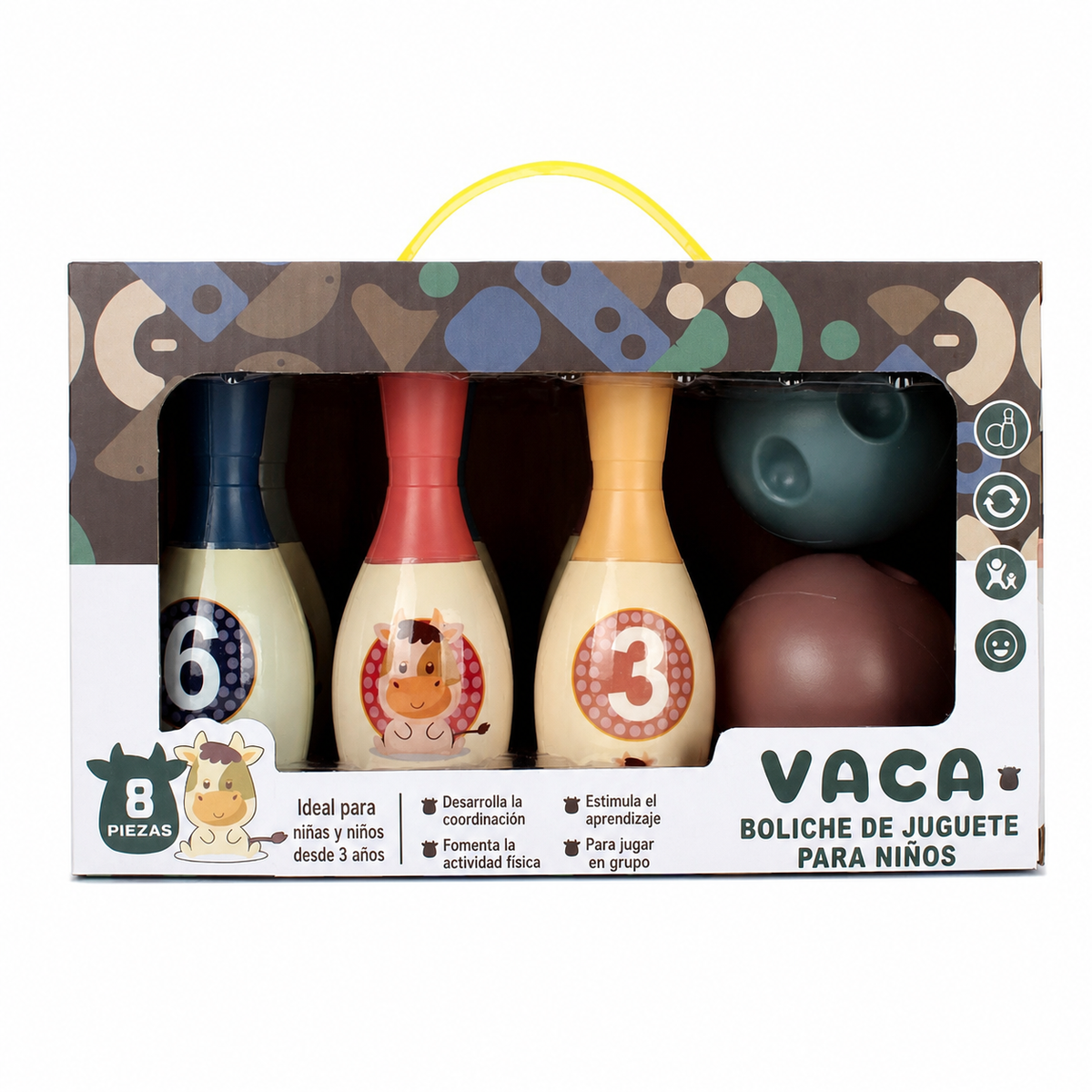 Boliche de Juguete para Niños Set 6 Pinos y 2 Bolas - 8