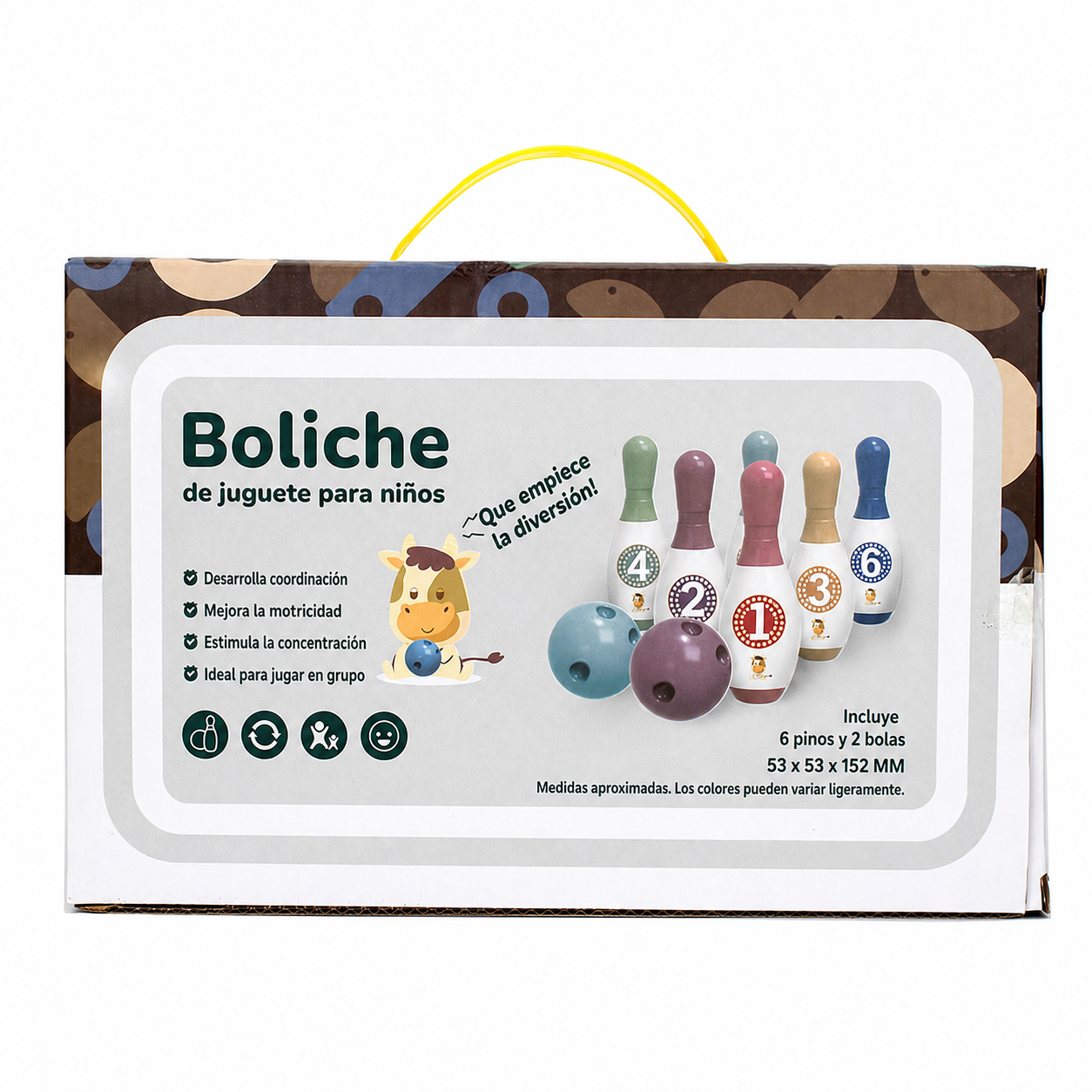 Boliche de Juguete para Niños Set 6 Pinos y 2 Bolas - 9