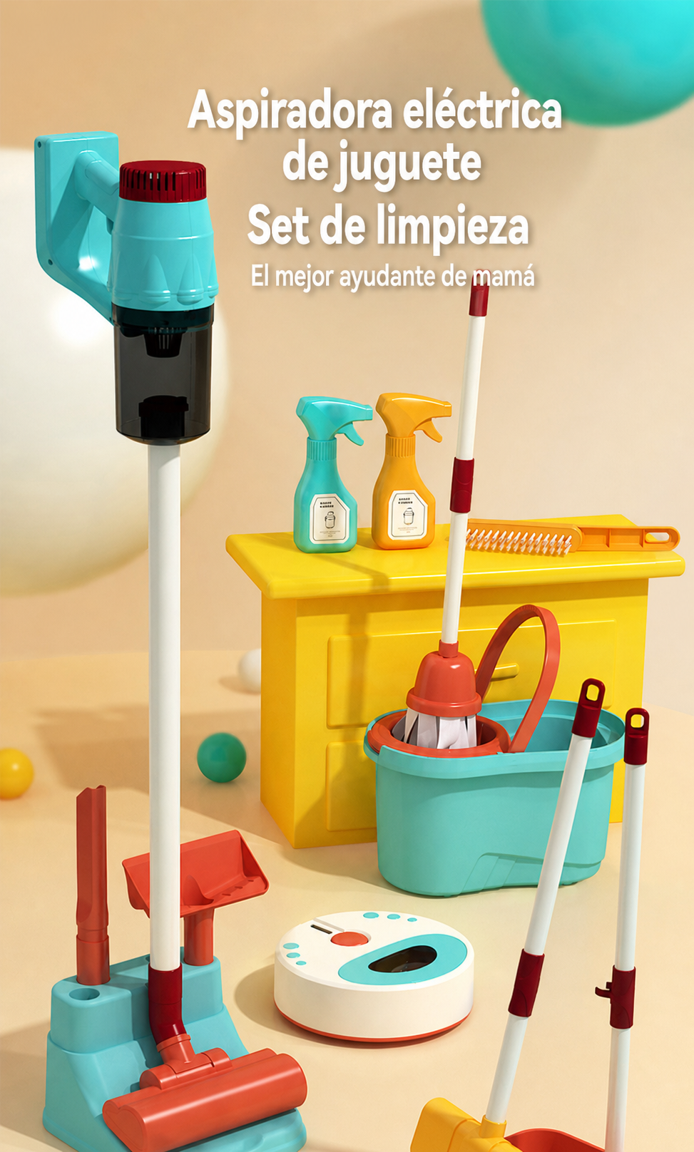 Set de Limpieza de Juguete con Luces y Sonido para Niños - 10