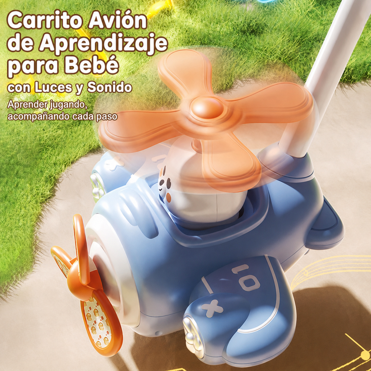 Carrito Avión de Aprendizaje para Bebé con Luces y Sonido - 2