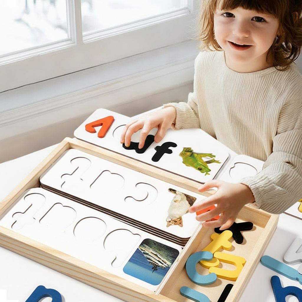 Juego de palabras en inglés caja de madera 4-6 años - 2