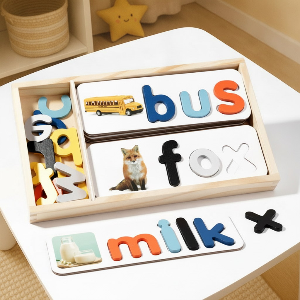 Juego de palabras en inglés caja de madera 4-6 años - 4