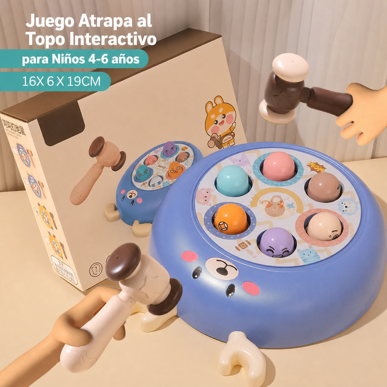 Juego Atrapa al Topo Interactivo para Niños 4-6 años