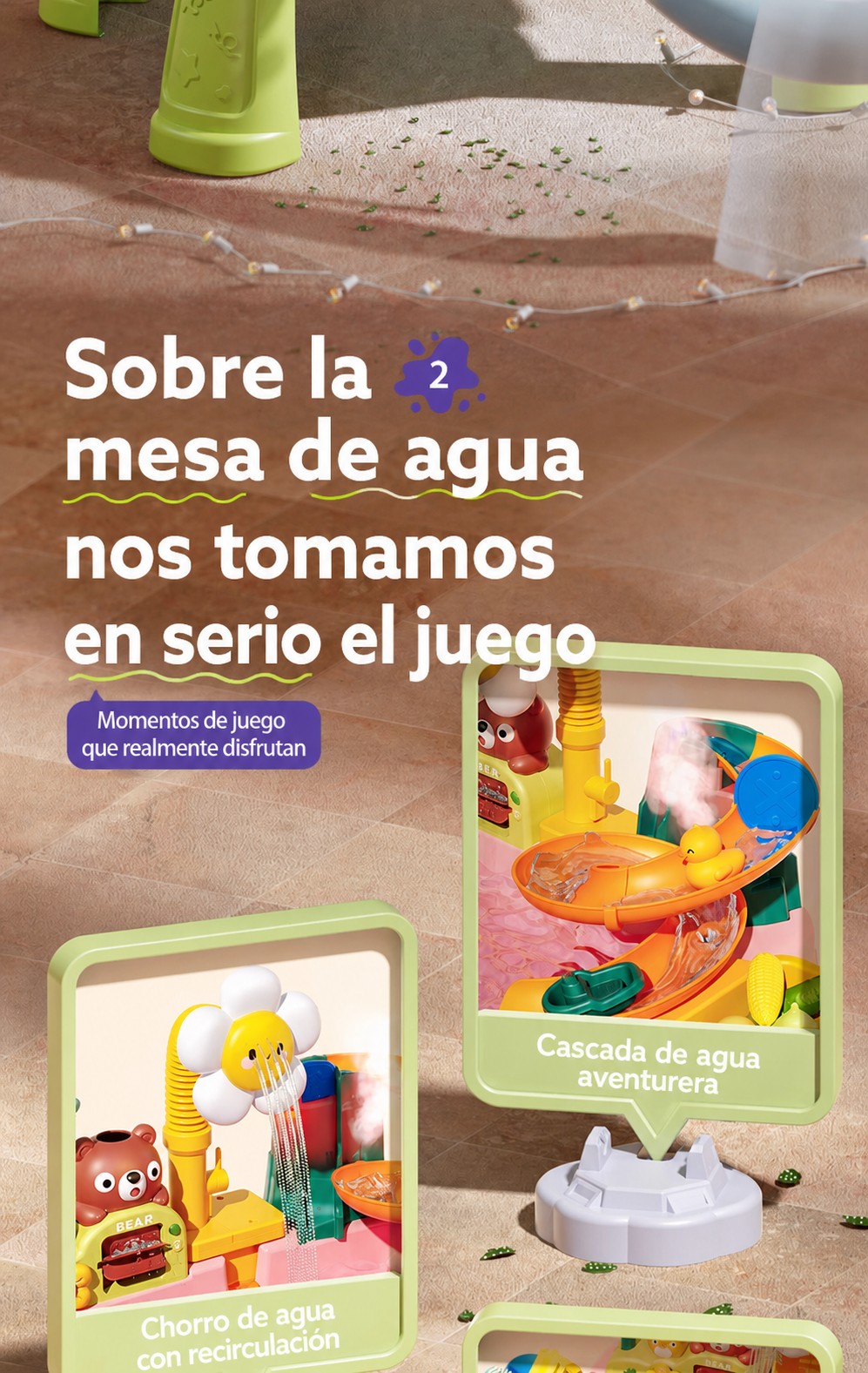 Mesa de agua multijuegos para niños – Parque acuático - 12