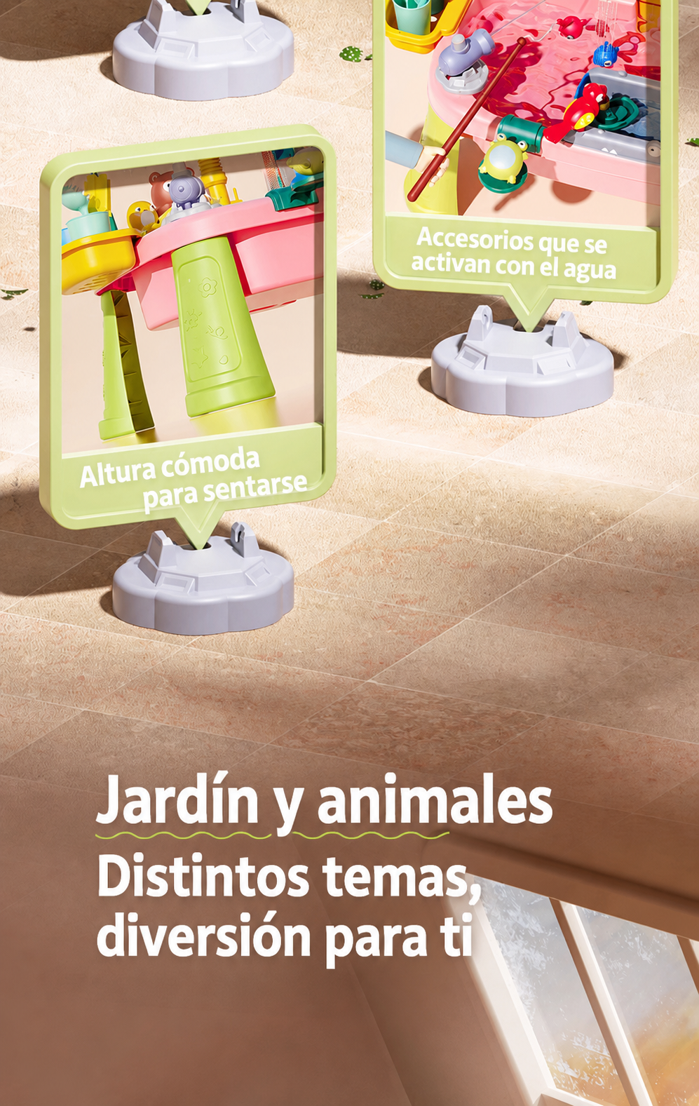 Mesa de agua multijuegos para niños – Parque acuático - 13
