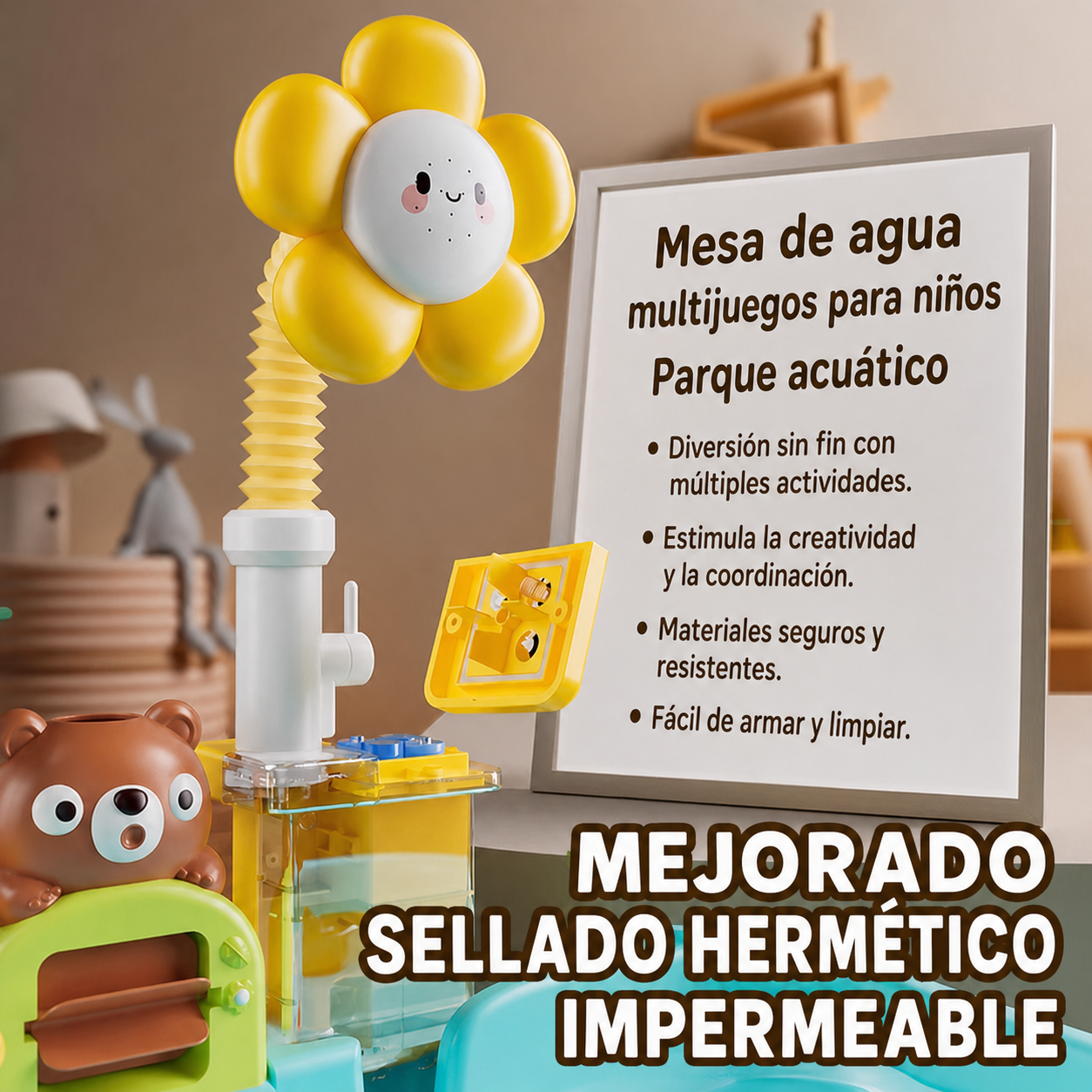 Mesa de agua multijuegos para niños – Parque acuático - 4