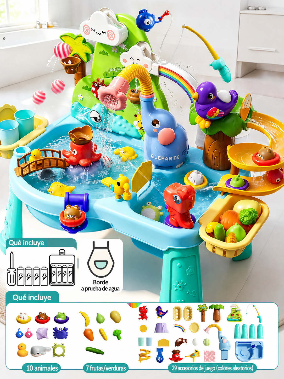 Mesa de agua multijuegos para niños – Parque acuático