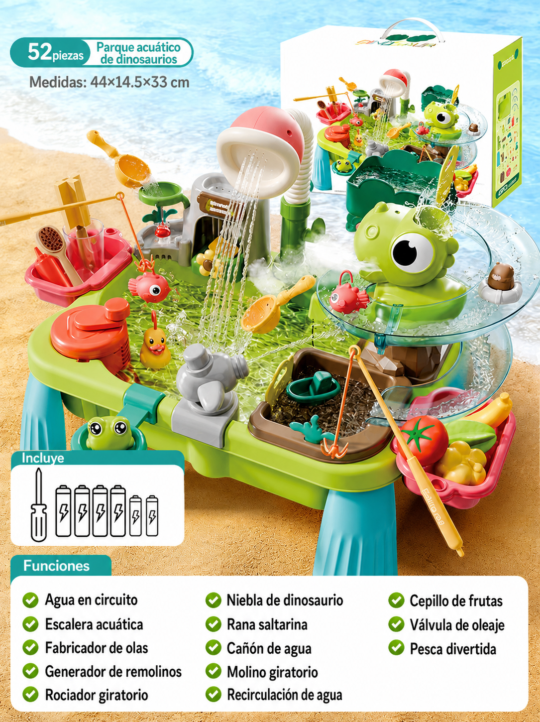 Mesa de agua multijuegos para niños – Parque acuático