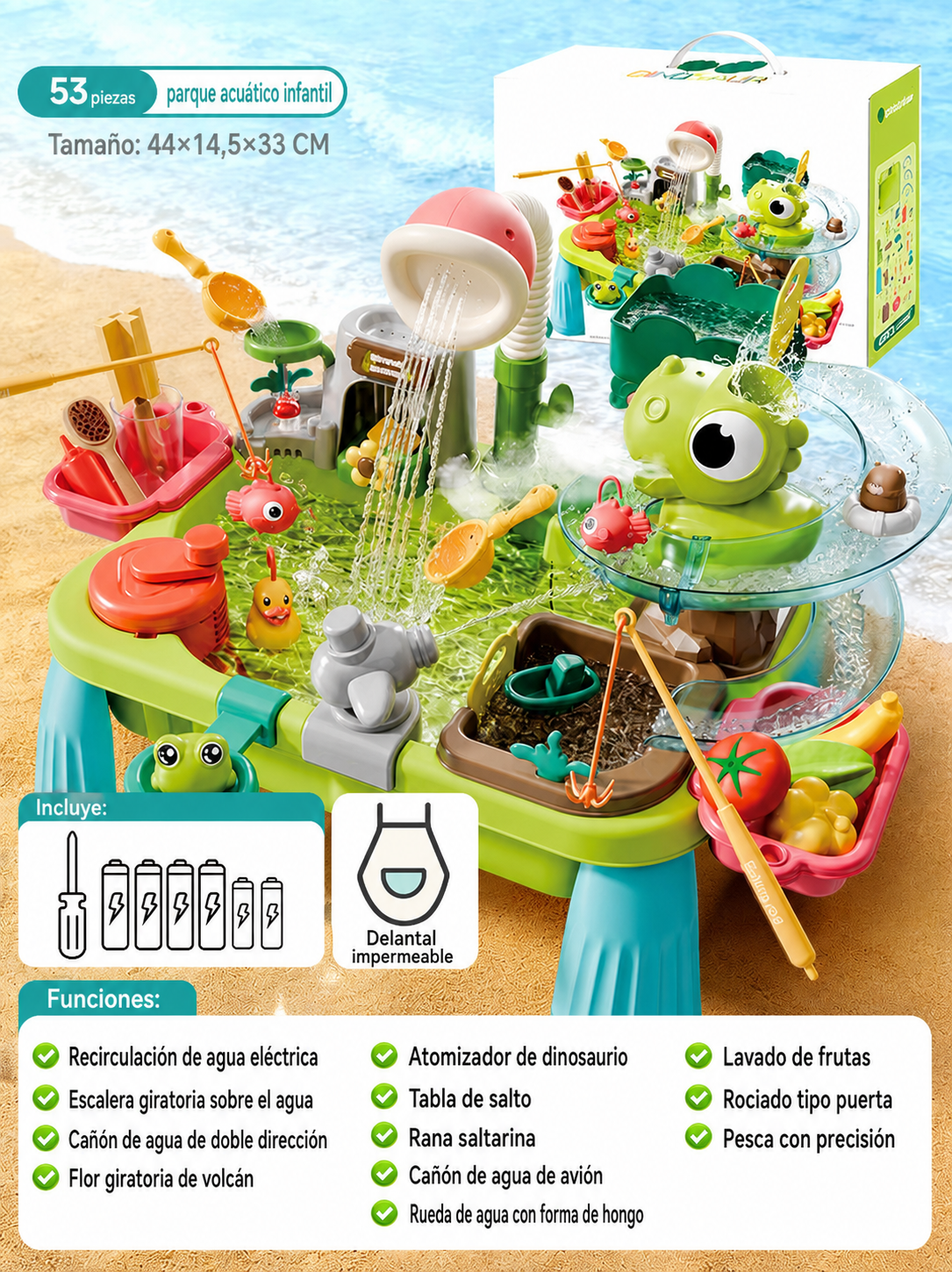 Mesa de agua multijuegos para niños – Parque acuático