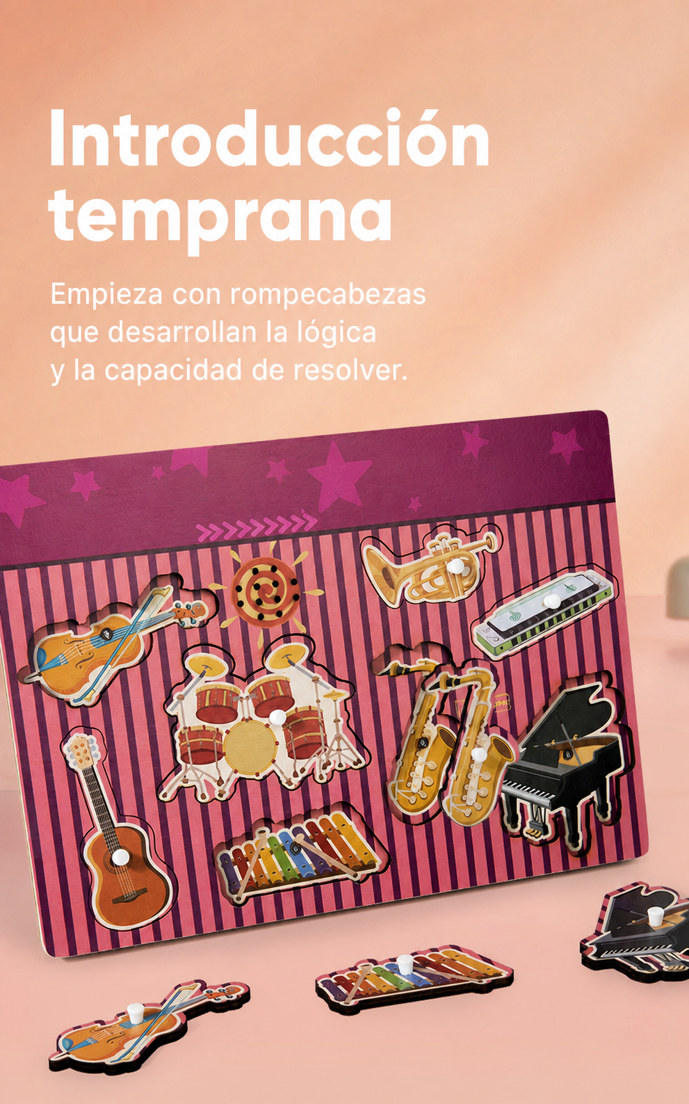 Rompecabezas de madera sonoro para niños 4-6 años - 11