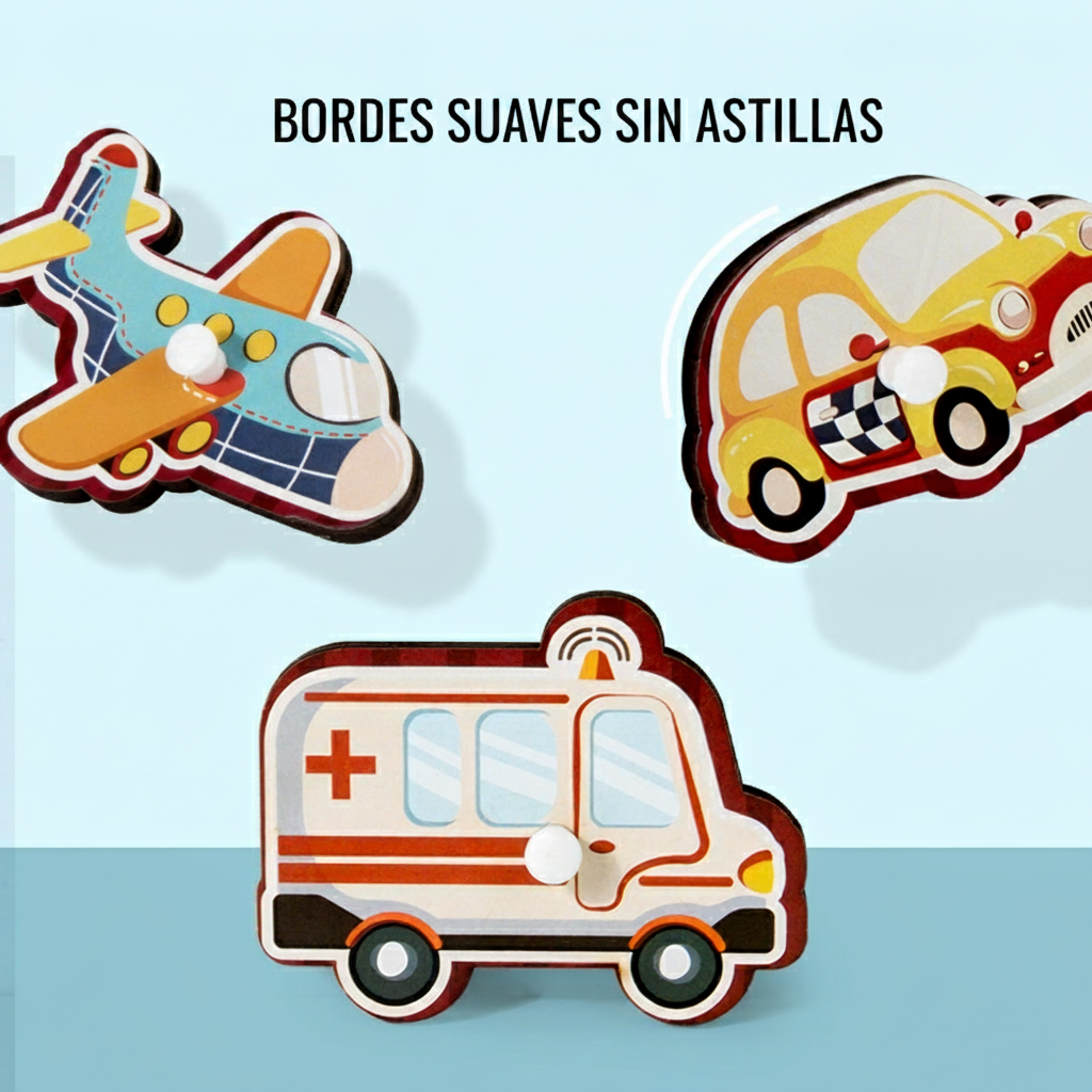 Rompecabezas de madera sonoro para niños 4-6 años - 4