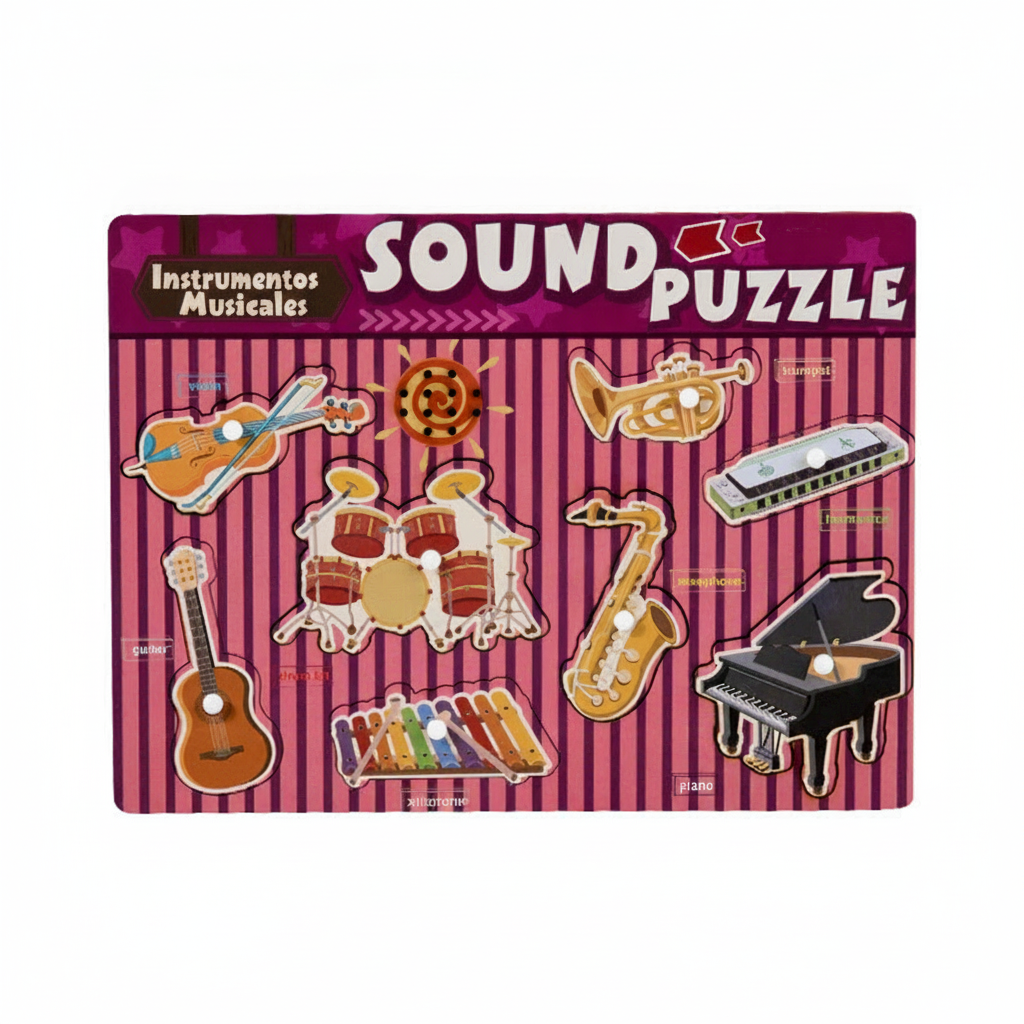 Rompecabezas de madera sonoro para niños 4-6 años - 8