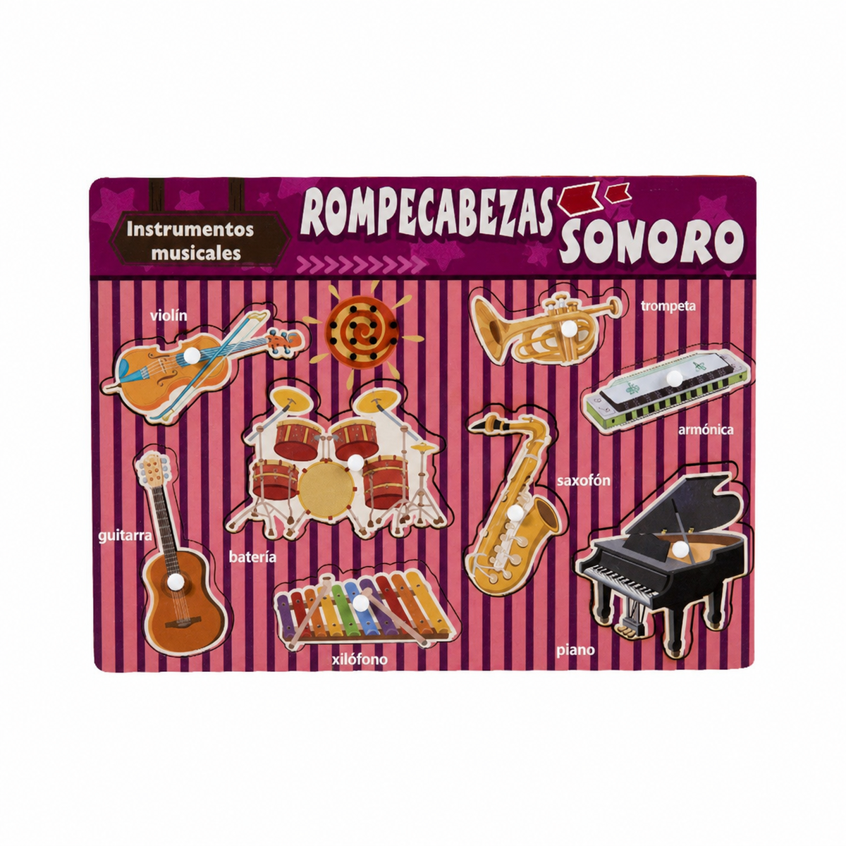 Rompecabezas de madera sonoro para niños 4-6 años