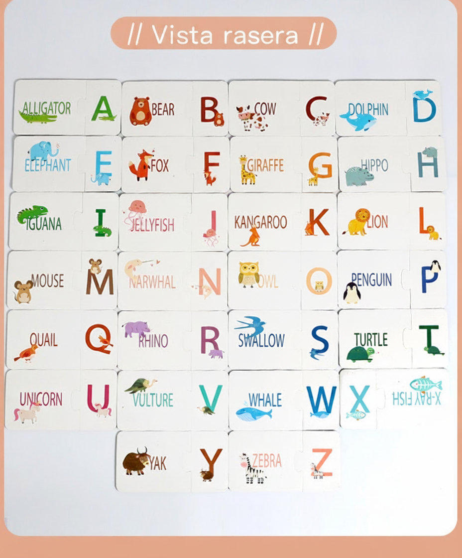 Puzzle educativo números y letras para niños 4-6 años - 8