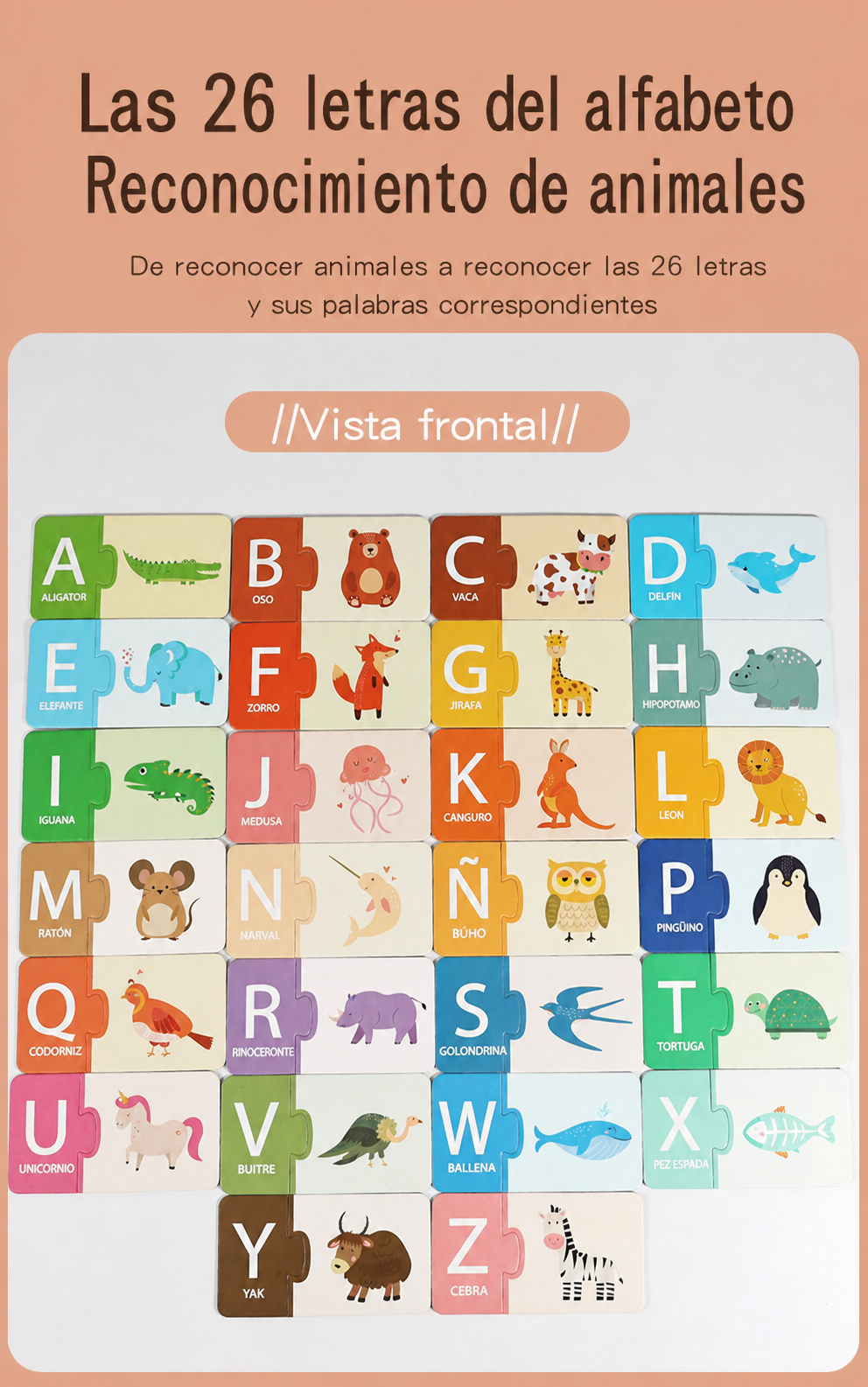 Puzzle educativo números y letras para niños 4-6 años - 7