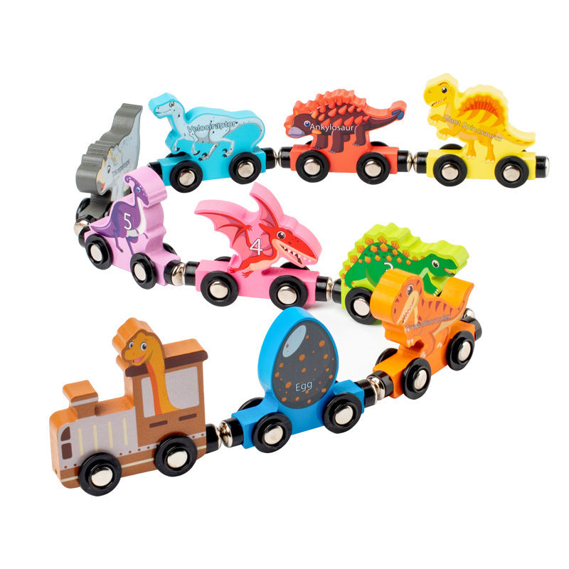 Tren de madera magnético con números para bebés