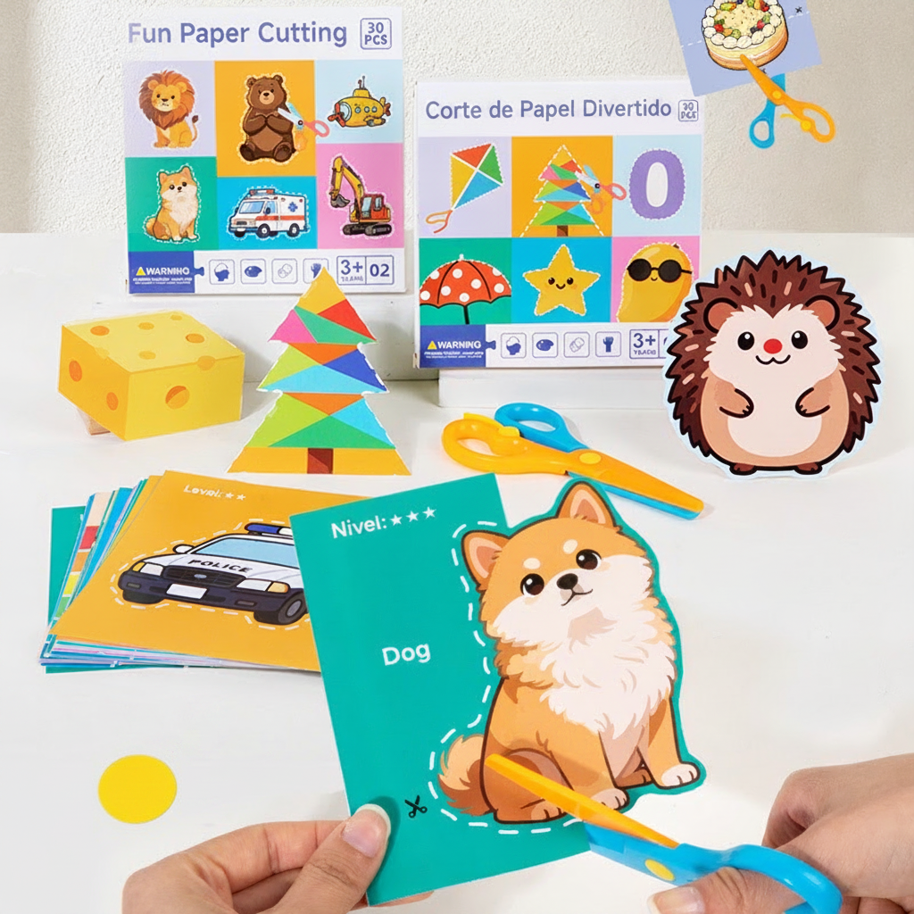 Juego de tarjetas de recorte animales y letras 4-6 años - 1