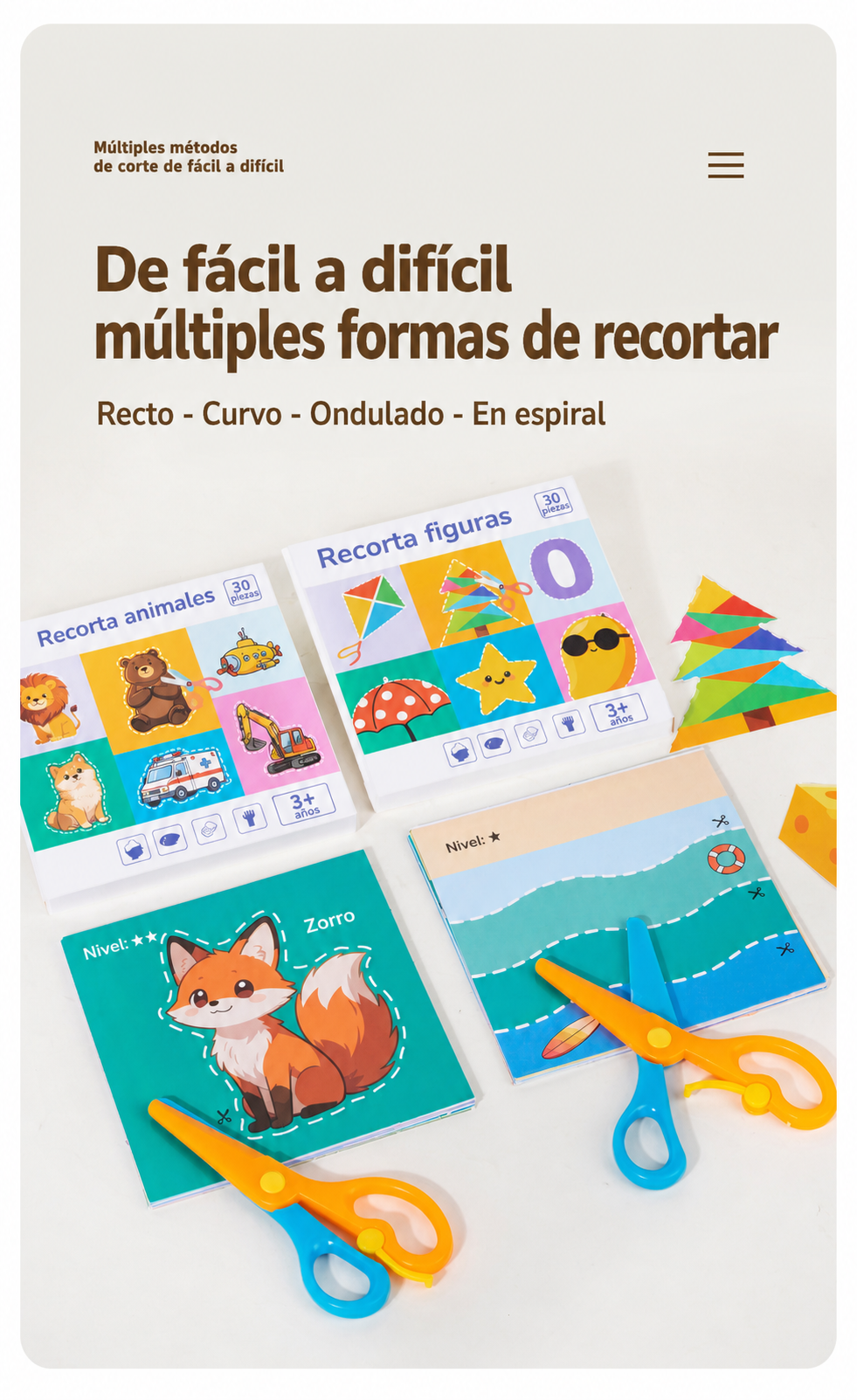 Juego de tarjetas de recorte animales y letras 4-6 años - 9