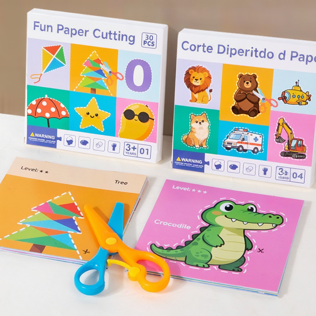 Juego de tarjetas de recorte animales y letras 4-6 años - 4