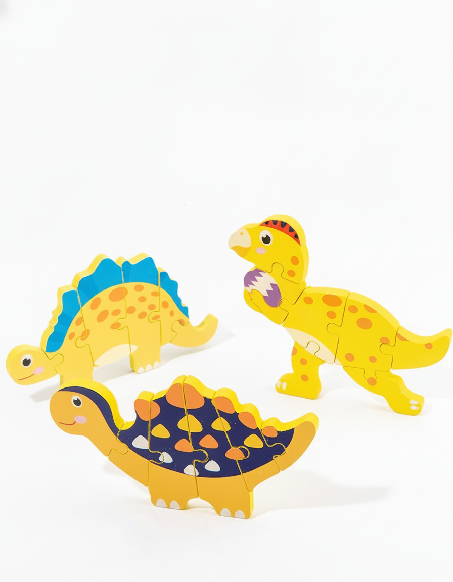 Rompecabezas de Dinosaurios de Madera para Niños 3D - 15