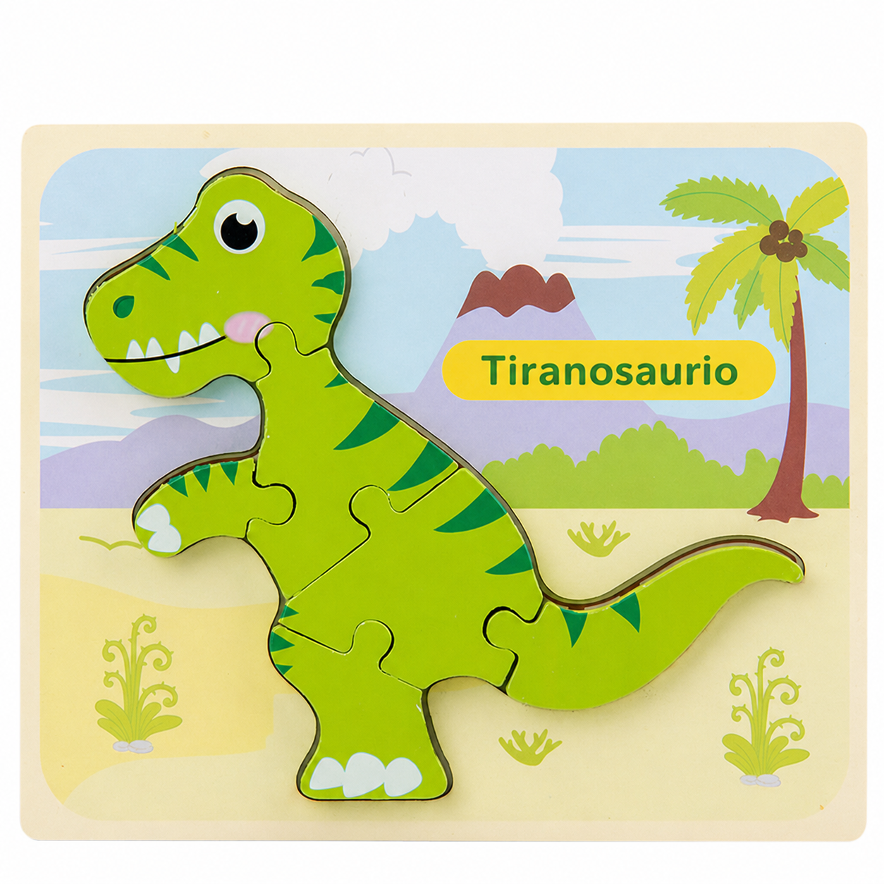 Rompecabezas de Dinosaurios de Madera para Niños 3D - 8