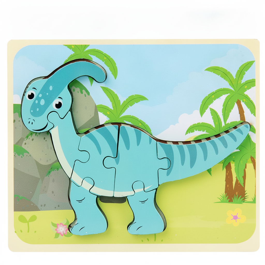 Rompecabezas de Dinosaurios de Madera para Niños 3D - 11