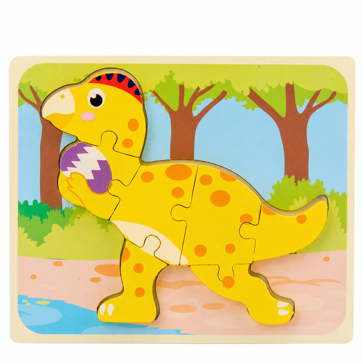 Rompecabezas de Dinosaurios de Madera para Niños 3D