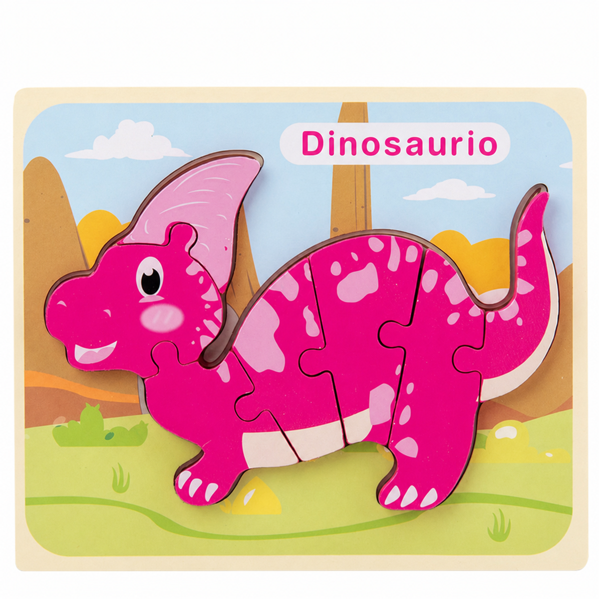 Rompecabezas de Dinosaurios de Madera para Niños 3D