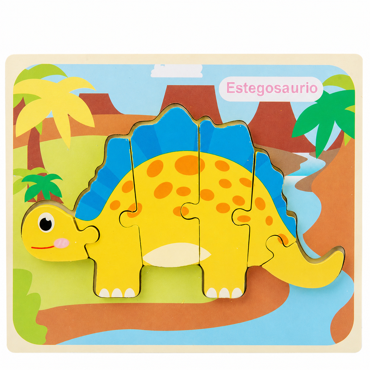 Rompecabezas de Dinosaurios de Madera para Niños 3D